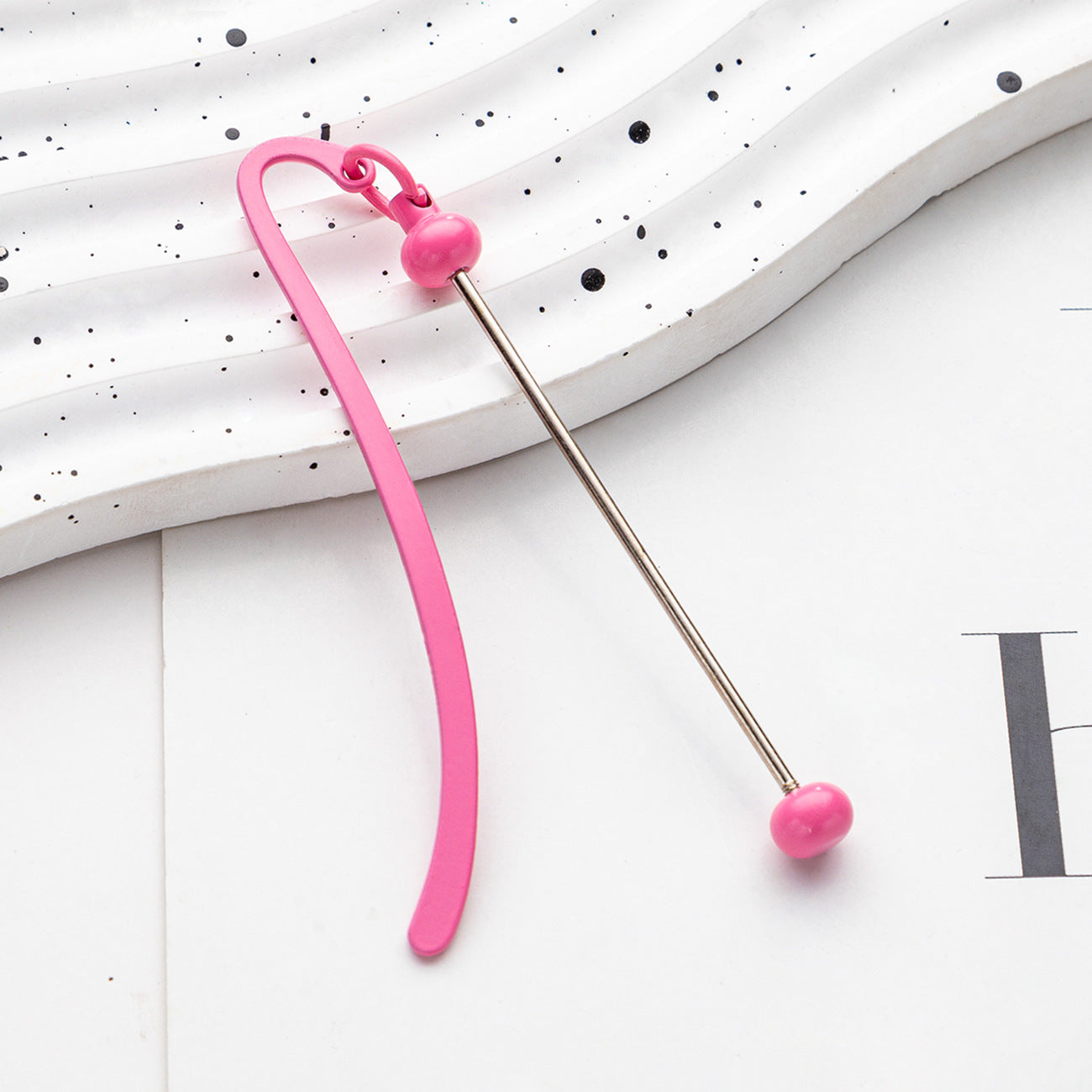 Wholesale Solid Color Beadable Bookmarks Metal DIY for Beadable Bar